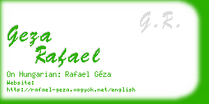 geza rafael business card