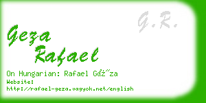 geza rafael business card